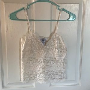 Abercrombie and Fitch lace sheer crop tank